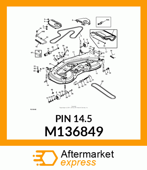 PIN FASTENER, PIN FASTENER DISCHARG M136849