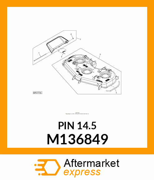 PIN FASTENER, PIN FASTENER DISCHARG M136849