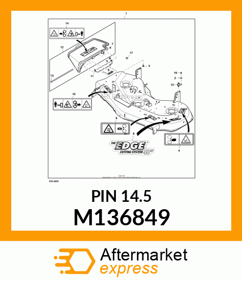 PIN FASTENER, PIN FASTENER DISCHARG M136849