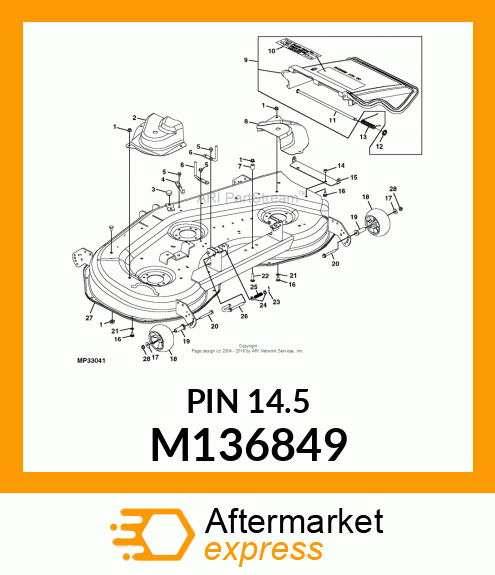 PIN FASTENER, PIN FASTENER DISCHARG M136849