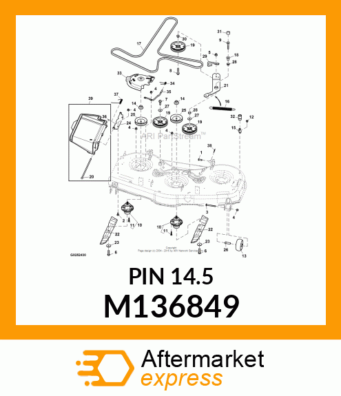 PIN FASTENER, PIN FASTENER DISCHARG M136849