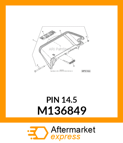 PIN FASTENER, PIN FASTENER DISCHARG M136849