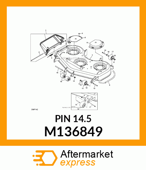 PIN FASTENER, PIN FASTENER DISCHARG M136849