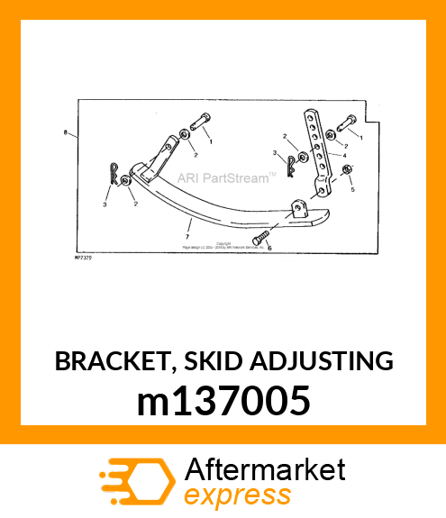 BRACKET, SKID ADJUSTING m137005