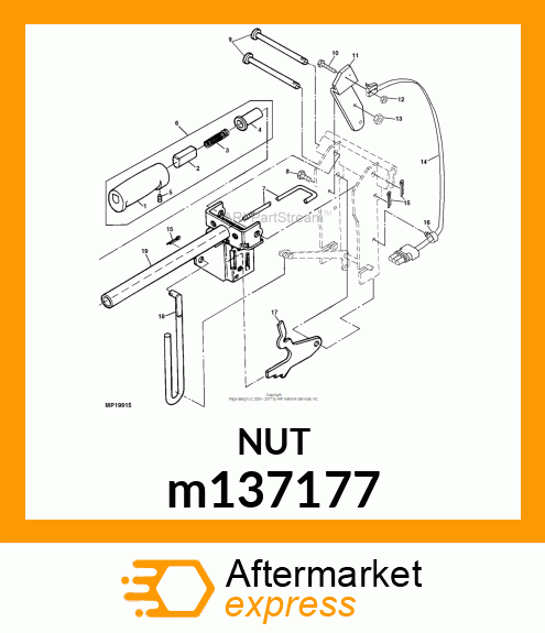 NUT, HEX LOCK 2.3X.40 ZN PLATED m137177