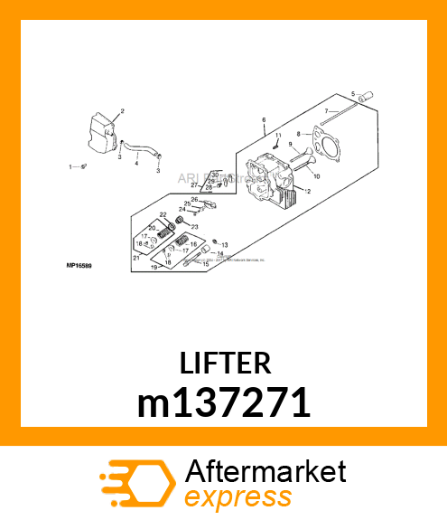 LIFTER, VALVE HYDRAULIC m137271