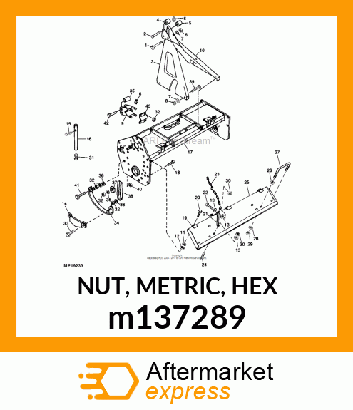 NUT, METRIC, HEX m137289