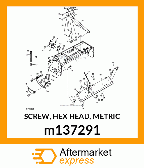 SCREW, HEX HEAD, METRIC m137291