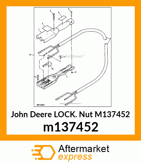 NUT, #6 X 32 LOCKING m137452