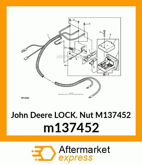 NUT, #6 X 32 LOCKING m137452