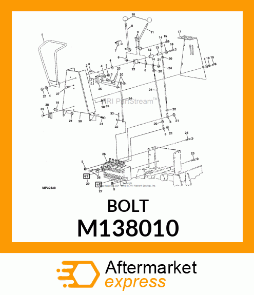 BOLT, HEX SAE5 ZP NF 31 X 88 M138010