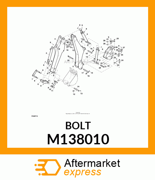 BOLT, HEX SAE5 ZP NF 31 X 88 M138010