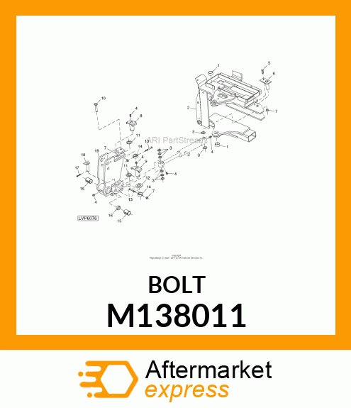 BOLT, HEX SAE5 ZP NF 31 X 112 M138011