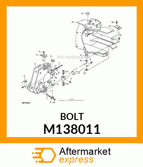 BOLT, HEX SAE5 ZP NF 31 X 112 M138011