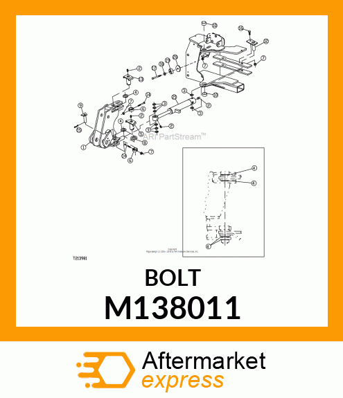 BOLT, HEX SAE5 ZP NF 31 X 112 M138011