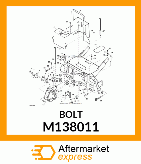 BOLT, HEX SAE5 ZP NF 31 X 112 M138011