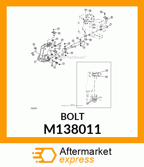 BOLT, HEX SAE5 ZP NF 31 X 112 M138011