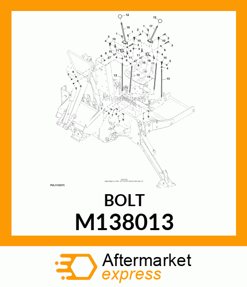 BOLT, HEX SAE5 ZP 31 X 225 M138013