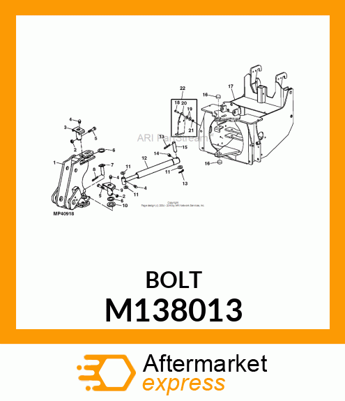 BOLT, HEX SAE5 ZP 31 X 225 M138013