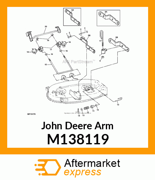 ARM, RH REAR DRAFT # M138119