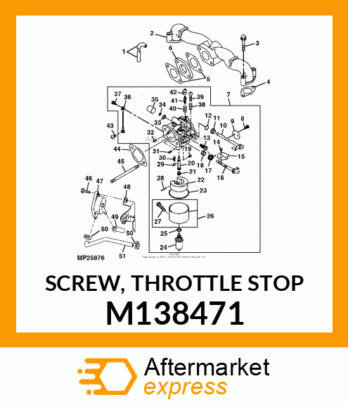 SCREW, THROTTLE STOP M138471