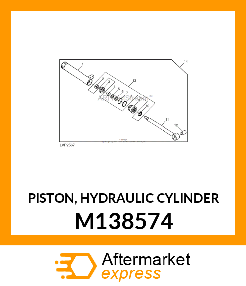 PISTON, HYDRAULIC CYLINDER M138574