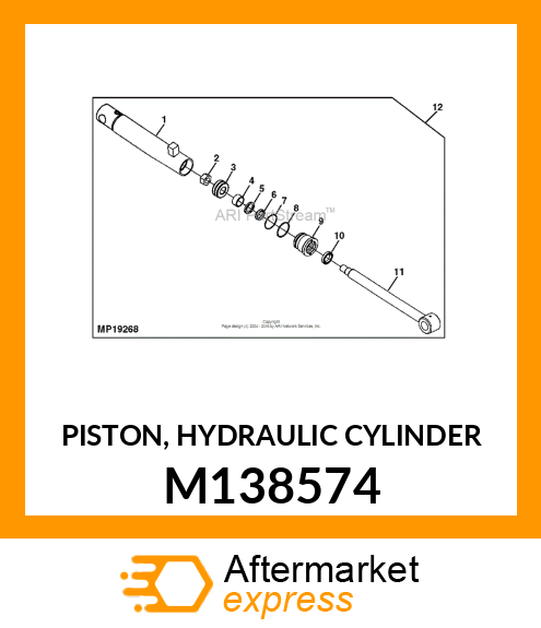 PISTON, HYDRAULIC CYLINDER M138574