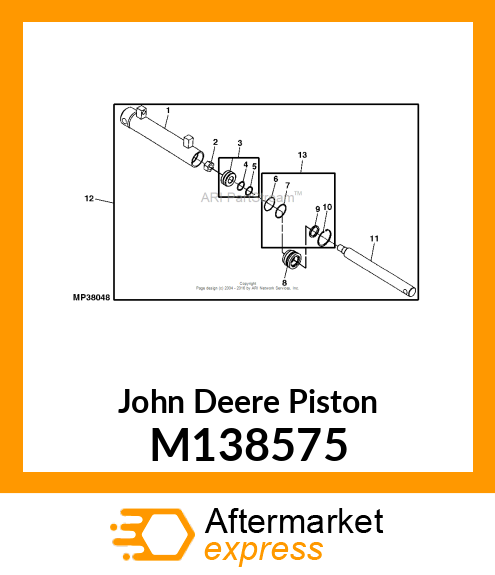 PISTON, HYDRAULIC CYLINDER M138575