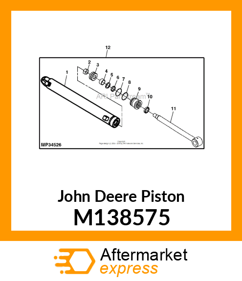 PISTON, HYDRAULIC CYLINDER M138575