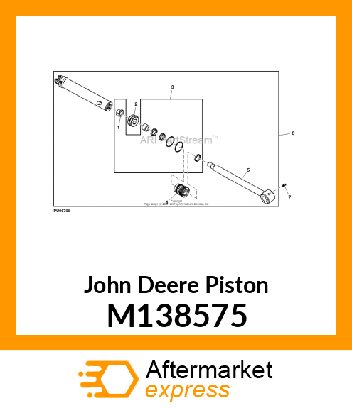 PISTON, HYDRAULIC CYLINDER M138575