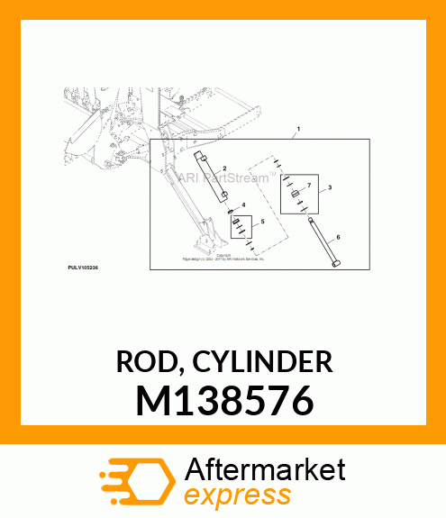 HYDRAULIC CYLINDER ROD, ROD, CYLIND M138576