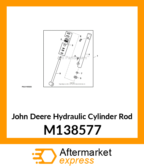 HYDRAULIC CYLINDER ROD, ROD, CYLIND M138577