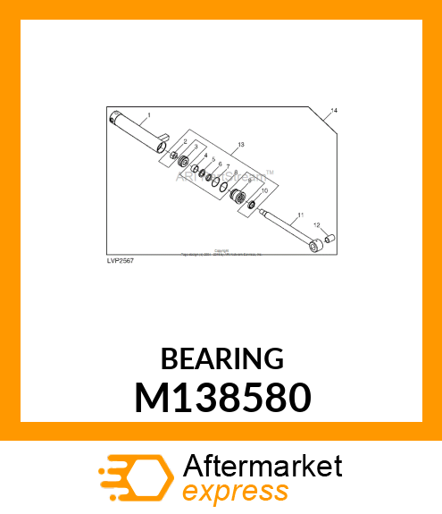 BEARING, BRONZE (1 X 1 1/4 X 1 3/4) M138580