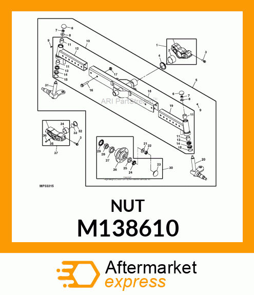 NUT, SPINDLE 7/8 M138610