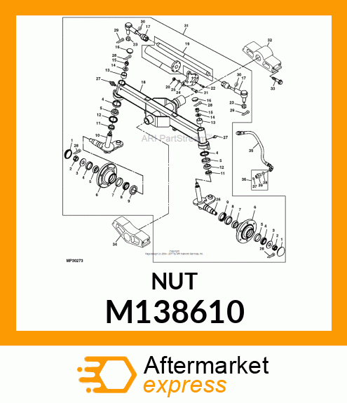 NUT, SPINDLE 7/8 M138610