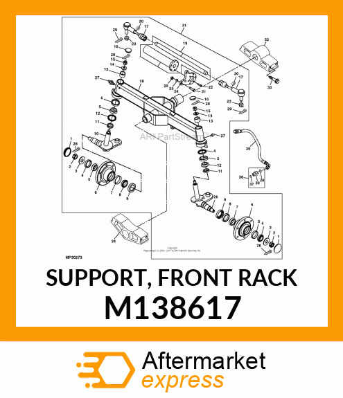 SUPPORT, FRONT RACK M138617