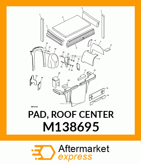 PAD, PAD, ROOF CENTER M138695