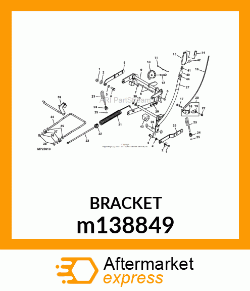 ARM, RH REAR DRAFT(M138849 PAINTED) m138849