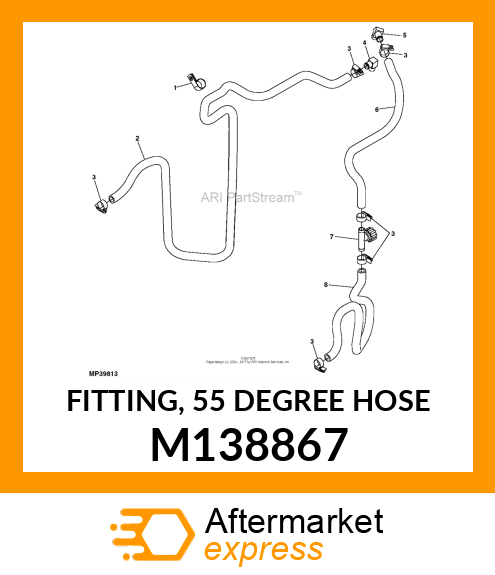 FITTING, 55 DEGREE HOSE M138867