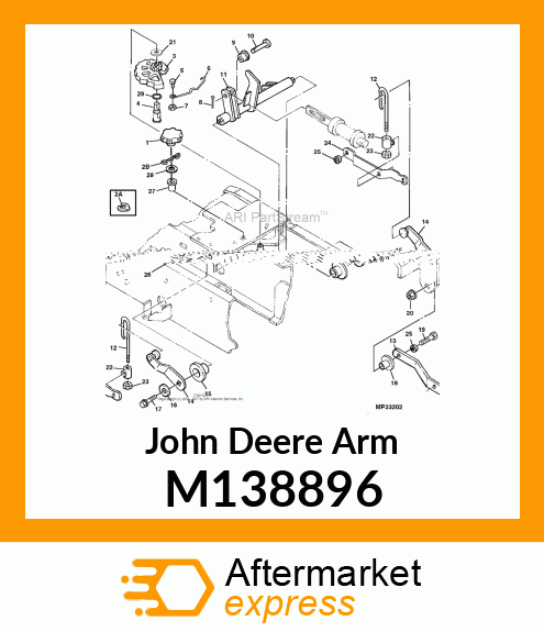 ARM, RH REAR DRAFT M138896