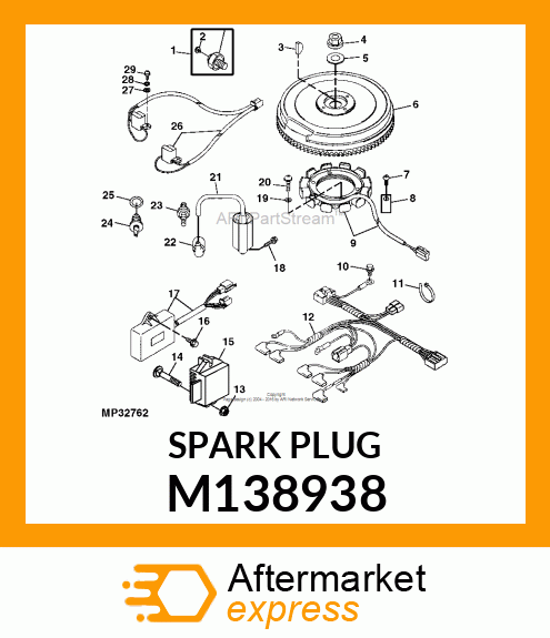 SPARK PLUG, SPARKPLUG M138938