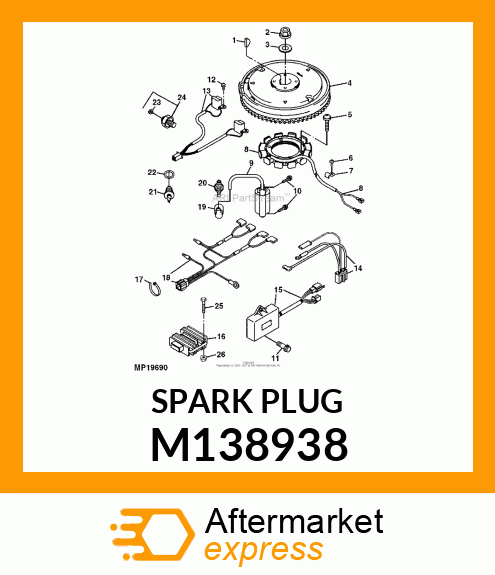 SPARK PLUG, SPARKPLUG M138938