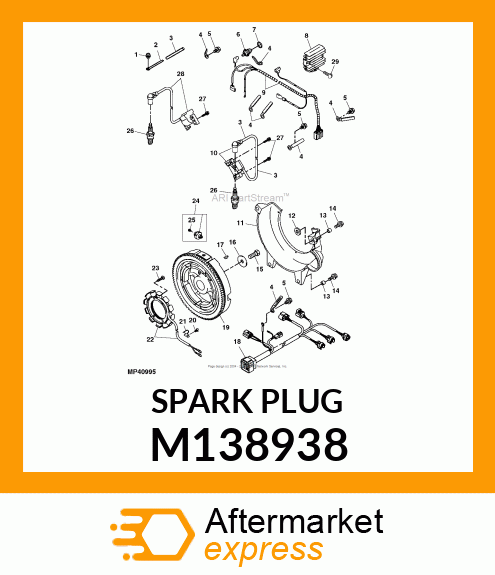 SPARK PLUG, SPARKPLUG M138938