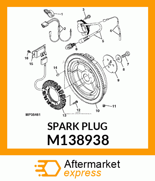 SPARK PLUG, SPARKPLUG M138938