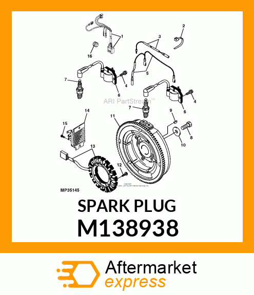 SPARK PLUG, SPARKPLUG M138938