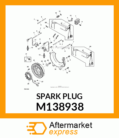 SPARK PLUG, SPARKPLUG M138938