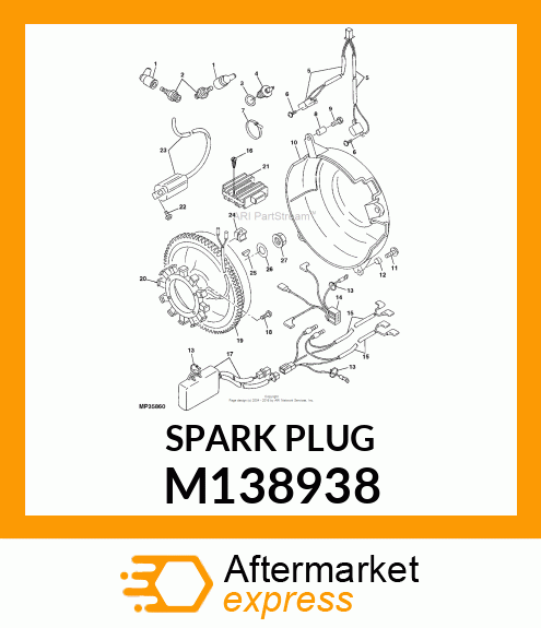 SPARK PLUG, SPARKPLUG M138938