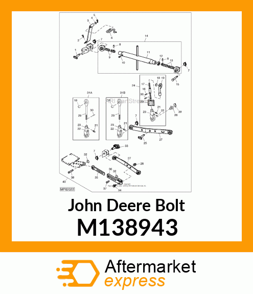 BOLT, SHOULDER M138943