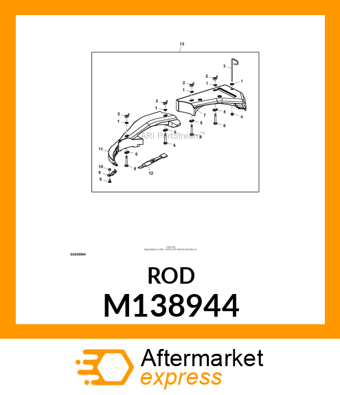 ROD, CHUTE SUPPORT M138944