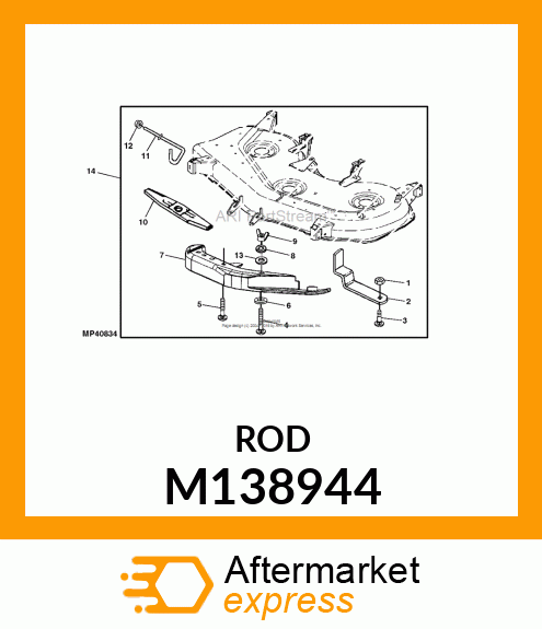 ROD, CHUTE SUPPORT M138944